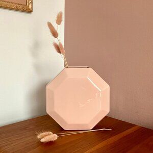 Vintage 1980's Beauceware Octogonal Vase Canada Beauce Québec Light Pink